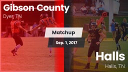 Matchup: Gibson County vs. Halls  2017