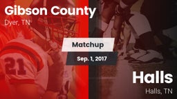 Matchup: Gibson County vs. Halls  2016