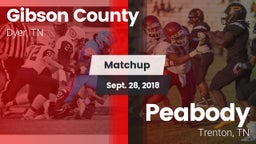 Matchup: Gibson County vs. Peabody  2018