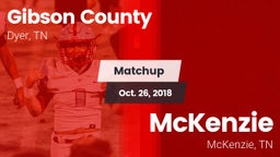 Matchup: Gibson County vs. McKenzie  2018