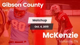 Matchup: Gibson County vs. McKenzie  2019