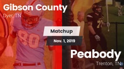 Matchup: Gibson County vs. Peabody  2019