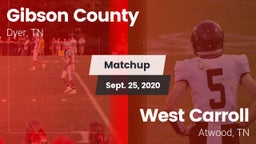 Matchup: Gibson County vs. West Carroll  2020