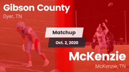 Matchup: Gibson County vs. McKenzie  2020