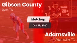 Matchup: Gibson County vs. Adamsville  2020