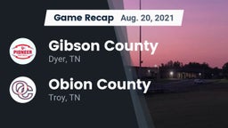 Recap: Gibson County  vs. Obion County  2021
