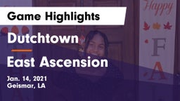 Dutchtown  vs East Ascension Game Highlights - Jan. 14, 2021