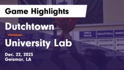 Dutchtown  vs University Lab  Game Highlights - Dec. 22, 2023