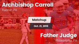 Matchup: Archbishop Carroll vs. Father Judge  2016