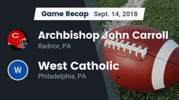 Recap: Archbishop John Carroll  vs. West Catholic  2018