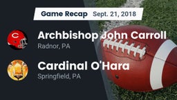 Recap: Archbishop John Carroll  vs. Cardinal O'Hara  2018