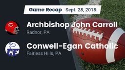 Recap: Archbishop John Carroll  vs. Conwell-Egan Catholic  2018