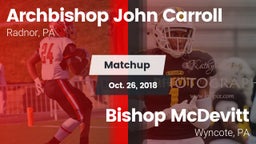 Matchup: Archbishop John Carr vs. Bishop McDevitt  2018