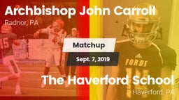 Matchup: Archbishop John Carr vs. The Haverford School 2019