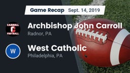 Recap: Archbishop John Carroll  vs. West Catholic  2019