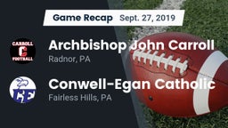 Recap: Archbishop John Carroll  vs. Conwell-Egan Catholic  2019