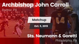 Matchup: Archbishop John Carr vs. Sts. Neumann & Goretti  2019