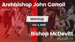 Matchup: Archbishop John Carr vs. Bishop McDevitt  2020