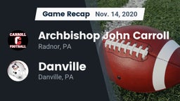 Recap: Archbishop John Carroll  vs. Danville  2020