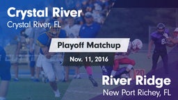 Matchup: Crystal River vs. River Ridge  2016