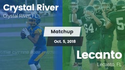 Matchup: Crystal River vs. Lecanto  2018