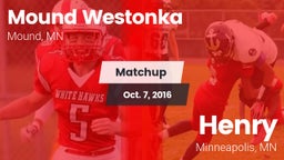 Matchup: Mound Westonka vs. Henry  2016