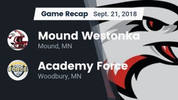 Recap: Mound Westonka  vs. Academy Force 2018