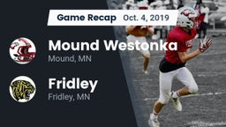 Recap: Mound Westonka  vs. Fridley  2019