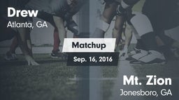 Matchup: Drew vs. Mt. Zion  2016