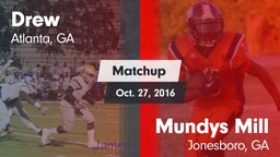 Matchup: Drew vs. Mundys Mill  2016