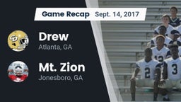 Recap: Drew  vs. Mt. Zion  2017