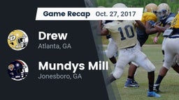 Recap: Drew  vs. Mundys Mill  2017