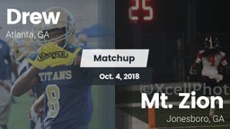 Matchup: Drew vs. Mt. Zion  2018
