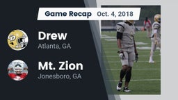 Recap: Drew  vs. Mt. Zion  2018
