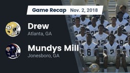 Recap: Drew  vs. Mundys Mill  2018