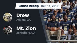 Recap: Drew  vs. Mt. Zion  2019