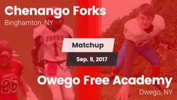 Matchup: Chenango Forks vs. Owego Free Academy  2017