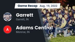 Recap: Garrett  vs. Adams Central  2022