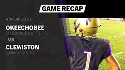 Recap: Okeechobee  vs. Clewiston  2016