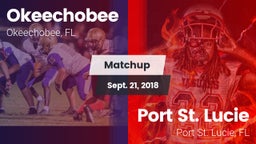 Matchup: Okeechobee vs. Port St. Lucie  2018