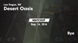 Matchup: Desert Oasis High vs. Bye 2016
