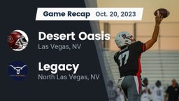 Recap: Desert Oasis  vs. Legacy  2023