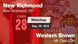 Matchup: New Richmond vs. Western Brown  2016