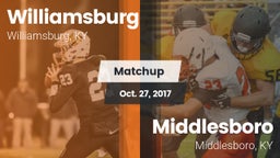 Matchup: Williamsburg Middle vs. Middlesboro  2017