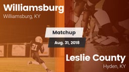 Matchup: Williamsburg High vs. Leslie County  2018