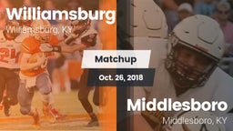 Matchup: Williamsburg High vs. Middlesboro  2018