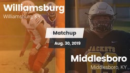 Matchup: Williamsburg High vs. Middlesboro  2019