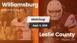Matchup: Williamsburg High vs. Leslie County  2019