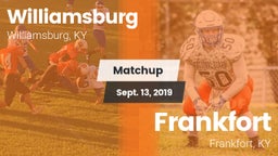 Matchup: Williamsburg High vs. Frankfort  2019