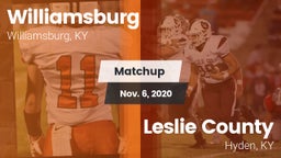 Matchup: Williamsburg High vs. Leslie County  2020